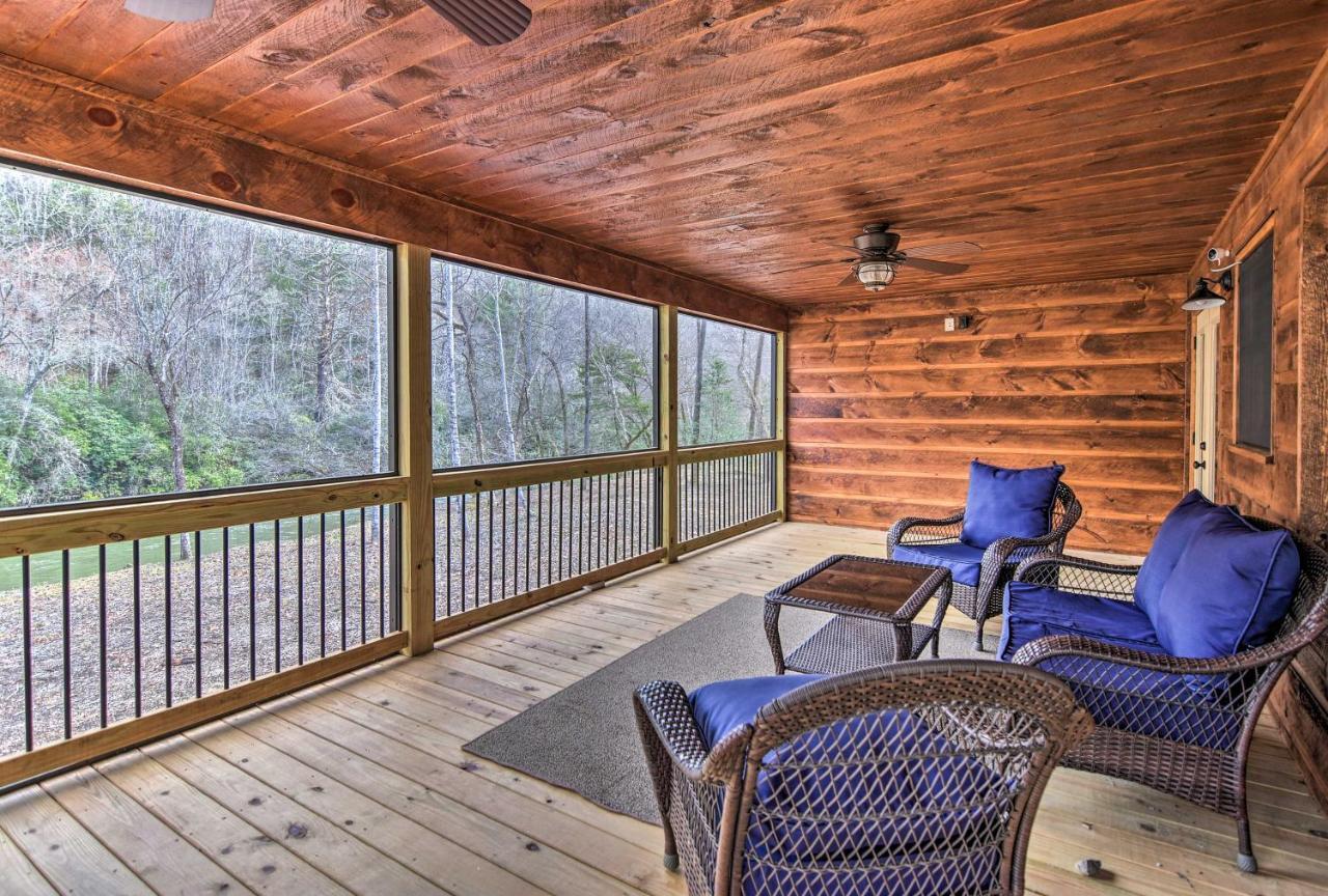 Modern Murphy Cabin With Nottely River Views! Екстер'єр фото